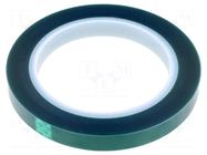 Tape: electrical insulating; W: 12mm; L: 66m; Thk: 0.06mm; green IPT