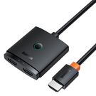 Baseus AirJoy 2in1 4K 60Hz bi-directional HDMI adapter with built-in 1m cable - black, Baseus