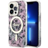 Guess GUHMP14LHCFWSP iPhone 14 Pro 6.1" pink/pink hardcase Flower MagSafe, Guess