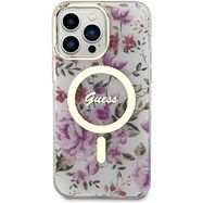 Guess GUHMP14LHCFWST iPhone 14 Pro 6.1" transparent hardcase Flower MagSafe, Guess