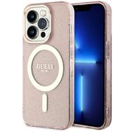 Guess GUHMP14LHCMCGP iPhone 14 Pro 6.1" pink/pink hardcase Glitter Gold MagSafe, Guess