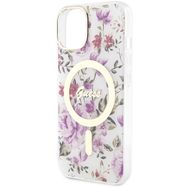 Guess GUHMP14MHCFWST iPhone 14 Plus 6.7" transparent hardcase Flower MagSafe, Guess