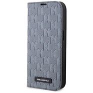 Karl Lagerfeld KLBKP14SSAKLHPG iPhone 14 6.1&quot; bookcase silver/silver Saffiano Monogram, Karl Lagerfeld