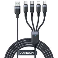 Joyroom Multi-Use Series S-A18 4in1 USB-A - USB-C / USB-C / Lightning / micro USB cable 1.2m - black, Joyroom