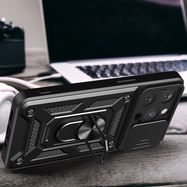 Armor Camshield Case with Stand and Camera Cover for iPhone 15 Pro Max Hybrid Armor Camshield - Black, Hurtel