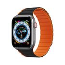 Magnetic Apple Watch Ultra, SE, 9, 8, 7, 6, 5, 4, 3, 2, 1 (49, 45, 44, 42 mm) Dux Ducis Strap (LD Version) - black and orange, Dux Ducis