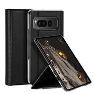 Leather flip and wallet case for Google Pixel Fold Dux Ducis Bril - black, Dux Ducis