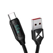 Wozinsky WUACC2 USB A - USB C Cable with Display 66W 6A 2m - Black, Wozinsky