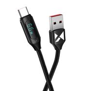 Wozinsky WUACC1 USB A - USB C Cable with Display 66W 6A 1m - Black, Wozinsky