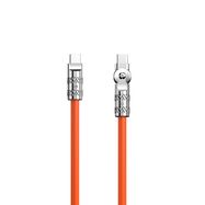 Dudao L24CC USB-C - USB-C angled cable with 180° rotation 120W 1m - orange, Dudao