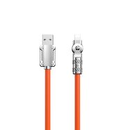 Angled cable USB-A - Lightning 30W 1m rotation 180° Dudao - orange, Dudao