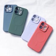 MagSafe compatible silicone case for iPhone 15 Silicone Case - gray, Hurtel