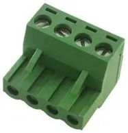 TERMINAL BLOCK PLUGGABLE, 4 POSITION, 24-12AWG