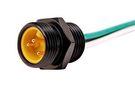 SENSOR CONNECTOR, 7/8 INCH RECEPTACLE, 3 POSITION, PIN, 1M LEADS