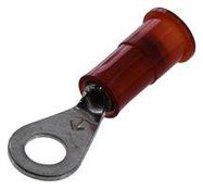 TERMINAL, RING TONGUE, #8, CRIMP, RED