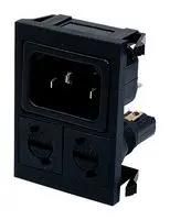 INLET, IEC, TWIN FUSED