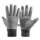Men's insulated sports phone gloves - gray, Hurtel