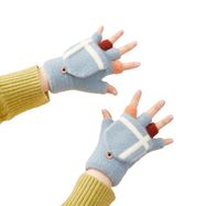 Women's/children's winter telephone gloves - blue, Hurtel