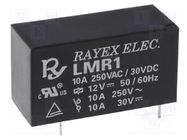 Relay: electromagnetic; SPDT; Ucoil: 5VDC; 12A; 12A/250VAC; LMR1 Recoy/RAYEX ELECTRONICS