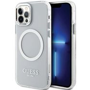 Guess Metal Outline Magsafe case for iPhone 12 / iPhone 12 Pro - silver, Guess