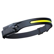 LED headlamp with IPX4 motion sensor USB-C 1200 mAh - black, Hurtel