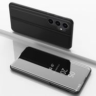 Hard flip case for Samsung Galaxy S23 FE Clear View Case - black, Hurtel