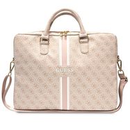 Guess 4G Printed Stripes bag for a 16&quot; laptop - pink, Guess