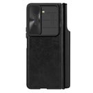Nillkin Qin Leather Pro Leather Case with Camera Protector for Samsung Galaxy Z Fold 5 - Black, Nillkin