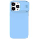 Nillkin CamShield Silky Silicone Case for iPhone 15 Pro Max with Camera Protector - Blue, Nillkin