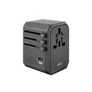 Uniq Voyage LITHOS Collective 33W 2xUSB PD 18W QC 3.0 travel adapter - gray, UNIQ
