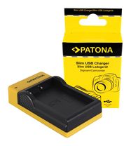 PATONA Slim micro-USB Charger f. Nikon EN-EL9 D40 D40x D5000 D60, PATONA