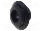 Nut with external thread; S4 series Jack sockets; black; S4 CLIFF
