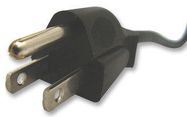 POWER CORD, US PLUG - FREE END, 2M