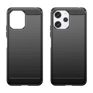 Flexible carbon pattern case for Xiaomi Redmi 12 Carbon Case - black, Hurtel