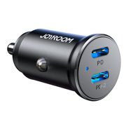 Joyroom JR-CCN06 30W 2x USB-C mini car charger metal - black, Joyroom