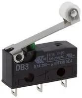 MICROSWITCH, SPDT, ROLLER, 0.1A, 250VAC