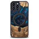 Wood and Resin Case for iPhone 13 Pro Max MagSafe Bewood Unique Neptune - Navy Black, Bewood