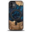 Wood and Resin Case for iPhone 12/12 Pro MagSafe Bewood Unique Neptune - Navy Blue &amp; Black, Bewood