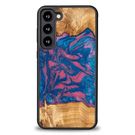 Wood and resin case for Samsung Galaxy S23 Plus Bewood Unique Vegas - pink and blue, Bewood