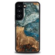 Wood and resin case for Samsung Galaxy S22 Bewood Unique Planet Earth - blue-green, Bewood