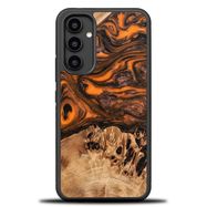 Wood and resin case for Samsung Galaxy A54 5G Bewood Unique Orange - orange and black, Bewood