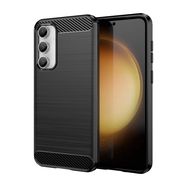 Flexible carbon pattern case for Samsung Galaxy S23 FE Carbon Case - black, Hurtel