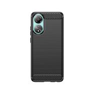 Carbon Case silicone case for Oppo A78 4G - black, Hurtel