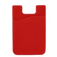 Self-adhesive card case for the back of the phone - red, Hurtel