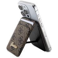 Guess Wallet Card Slot Stand GUWMSHG4SHW case - brown MagSafe 4G Classic Logo, Guess