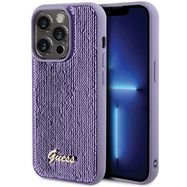 Guess Sequin Script Metal case for iPhone 15 Pro - purple, Guess