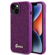 Guess Disco Metal Script case for iPhone 15 - pink, Guess