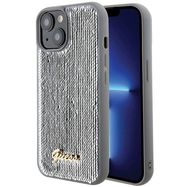 Guess Sequin Script Metal case for iPhone 15 - silver, Guess