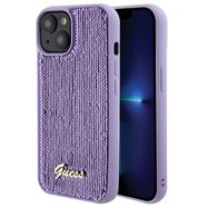 Guess Sequin Script Metal case for iPhone 15 - purple, Guess