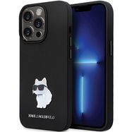 Karl Lagerfeld KLHCP13XSMHCNPK case for iPhone 13 Pro Max 6.7" - black Silicone C Metal Pin, Karl Lagerfeld